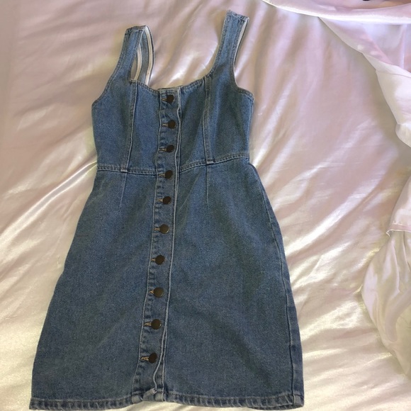 UO Denim Dress 0 - Picture 2 of 7